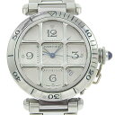 カルティエ CARTIER パシャグリッド 腕時計 W31040H3 ステンレススチール スイス製 自動巻き 白文字盤 Pasha grid メンズ【中古】