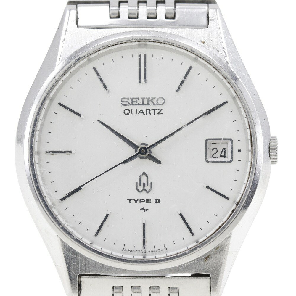 【スーパーセール10％OFF対象】セイコー SEIKO ※ジャンク TYPSE2 腕時計 7122-8000 ステンレススチール 日本製 シルバー クオーツ 白文字盤 ※as-is item TYPSE2 メンズ【中古】