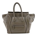 セリーヌ CELINE ラゲージミニ トートバッグ レザー イタリア製 手提げ A4 ファスナー Luggage mini レディース【中古】A-ランク
