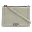 シャネル CHANEL チェーンショルダー ショルダーバッグ ボーイシャネル エナメル イタリア製 2013年 斜め掛け 肩掛け A5 フラップ ChainSh...