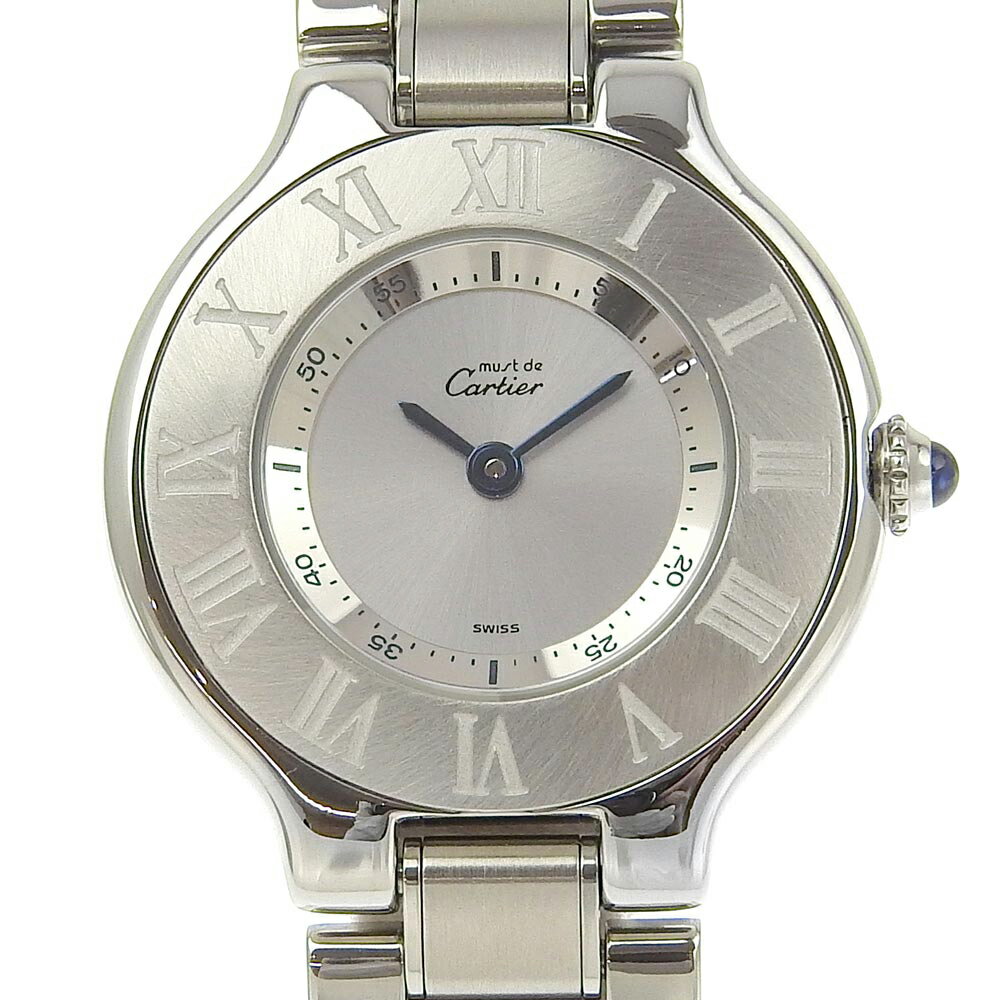 【スーパーセール10％OFF対象】カルティエ CARTIER ヴァンティアン 腕時計 W10109T2 ステンレススチール スイス製 クオーツ アナログ表示 シルバー文字盤 Vantian レディース【中古】A+ランクのサムネイル