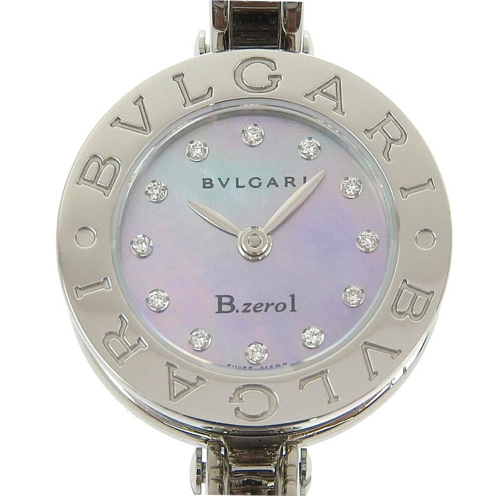 【スーパーセール10％OFF対象】ブルガリ BVLGARI B-zero1 腕時計 ビーゼロワン BZ22S ステンレススチール ブルーシェル スイス製 クオーツ アナログ表示 ブルーシェル文字盤 B-zero1 レディース【中古】A-ランク