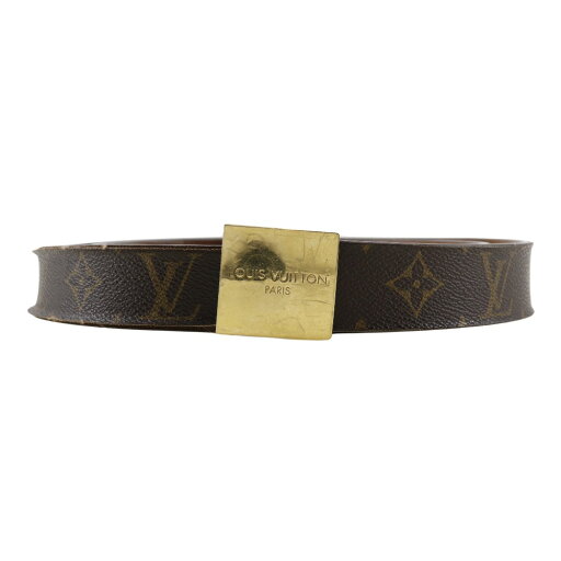 ルイ・ヴィトン LOUIS VUITTON サンチュール キャレ ベルト M6801 モノグラムキャンバス×金メッキ スペイン製 2001年 LB1001 Sainteure Carre メンズ【中古】B-ランク ルイ・ヴィトン LOUIS VUITTON サンチュール キャレ ベルト M6801 モノグラムキャンバス×金メッキ スペイン製 2001年 LB1001 Sainteure Carre メンズ【中古】B-ランク