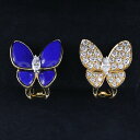 ヴァンクリーフ&アーペル Van Cleef & Arpels ドゥパピヨン イヤリング VCARP3DO00 K18イエローゴールド×ダイヤモンド×ラピスラズ...