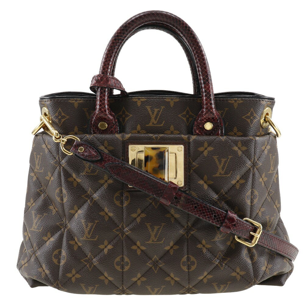 【スーパーセール10%OFF対象】ルイ・ヴィトン LOUIS VUITTON エキゾチックトート トートバッグ N90311 パイソン×オーストリッチ×モノグラム・エトワールキャンバス フランス製 2012年 AR0172 肩掛け 手提げ 2way A5 オープン Exotic Tote レディース【中古】