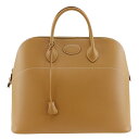 エルメス HERMES ボリード45 ボストンバッグ アルデンヌ フランス製 2006年 キャメル/ゴールド金具 □J 手提げ A4 ファスナー Bolide45 ユニセックス【中古】Aランク(4)