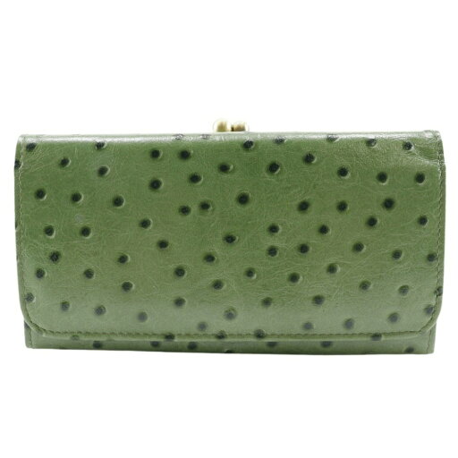 エンディミオン・スプリング Endymion Spring 本革 がま口財布 長財布 グリーン スナップボタン Genuine Leather Purse Wallet レディース【中古】A+ランク エンディミオン・スプリング Endymion Spring 本革 がま口財布 長財布 グリーン スナップボタン Genuine Leather Purse Wallet レディース【中古】A+ランク