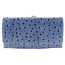 エンディミオン・スプリング Endymion Spring 本革 がま口財布 長財布 ブルー スナップボタン Genuine Leather Purse Wal...