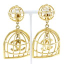 【スーパーセール10%OFF対象】シャネル CHANEL 鳥籠 イヤリング 金メッキ フランス製 1993年 93P 約31.9g Bird cage【中古】