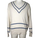 クリスチャンディオール Dior スポーツ セーター Vネック コットン 白 Sports メンズ【中古】A-ランク