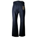 シャネル CHANEL ワッペン デニムパンツ 05C P25298V16033 コットン イタリア製 2005年 インディゴ Wappen レディース【中古】...