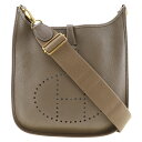 エルメス HERMES エブリン3PM ショルダーバッグ トリヨンクレマンス エトゥープ フランス製 2019年 ゴールド金具 D 斜め掛け A5 スナップボタ...
