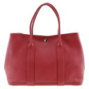 エルメス HERMES ガーデンパーティPM トートバッグ ネゴンダ ブーゲンビリア フランス製 2012年 赤 □P 肩掛け 手提げ A4 スナップボタン G...