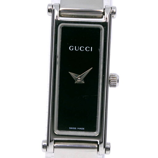 【スーパーセール10%OFF対象】グッチ GUCCI 腕時計 1500L ステンレススチール スイス製 クオーツ アナログ表示 黒文字盤 レディース【中古】 【スーパーセール10%OFF対象】グッチ GUCCI 腕時計 1500L ステンレススチール スイス製 クオーツ アナログ表示 黒文字盤 レディース【中古】