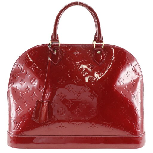 ルイ・ヴィトン LOUIS VUITTON アルマGM ハンドバッグ M93596 モノグラムヴェルニ ポムダムール フランス製 2013年 赤 SN2133 手提げ A4 ダブルファスナー Alma GM レディース【中古】 ルイ・ヴィトン LOUIS VUITTON アルマGM ハンドバッグ M93596 モノグラムヴェルニ ポムダムール フランス製 2013年 赤 SN2133 手提げ A4 ダブルファスナー Alma GM レディース【中古】