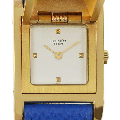 【スーパーセール10%OFF対象】エルメス HERMES メドール 腕時計 金メッキ×型押しレザー スイス製 1994年 〇X クオーツ アナログ表示 白文字盤 Medor レディース【中古】A-ランク 【スーパーセール10%OFF対象】エルメス HERMES メドール 腕時計 金メッキ×型押しレザー スイス製 1994年 〇X クオーツ アナログ表示 白文字盤 Medor レディース【中古】A-ランク