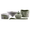 ウェッジウッド Wedgwood 茶道具5点セット その他雑貨 ジャスパー ジャパネスク限定品 中村 卓夫 陶器 フラワー Tea utensils 5-pie...