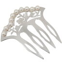 真珠 髪飾り・かんざし コーム 和装 シルバー×パール Pearl レディース【中古】