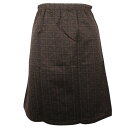 フェンディ FENDI ズッカ ミニスカート ナイロン イタリア製 茶 Zucca レディース【中古】Aランク