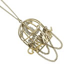 シャネル CHANEL 鳥かご ネックレス メティエダール コレクション 金メッキ×ラインストーン イタリア製 2020年 シャンパンゴールド B20B 約19...