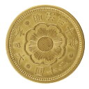 新二十圓金貨 貨幣 明治三十年 ハネ明 金無垢 約16.67g New 20 yen gold coin _【中古】
