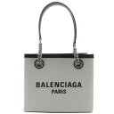 バレンシアガ BALENCIAGA スモールトート トートバッグ ロゴ 7599412AAOK9260 ナイロンキャンバス イタリア製 ライトグレー 肩掛け 手...