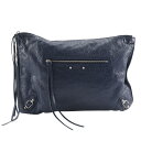 【ファッションセール10%OFF対象】バレンシアガ BALENCIAGA クラッチバッグ 362967 レザー イタリア製 紺 A5 ダブルファスナー ユニセッ...