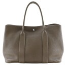 エルメス HERMES ガーデンパーティ36 PM トートバッグ ネゴンダ エトゥープ フランス製 2018年 C 手提げ A4 スナップボタン Garden ...