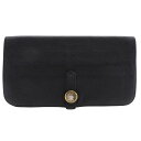 エルメス HERMES ドゴンロング 長財布 トリヨンクレマンス フランス製 2012年 黒 □P ベルト金具 Dogon Long ユニセックス【中古】B-ラ...