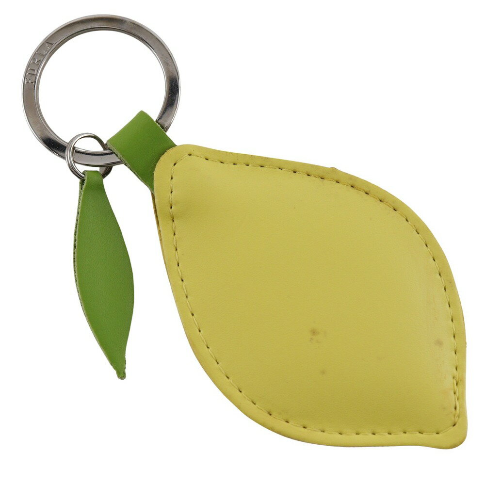 フルラ Furla レモンモチーフ キーホルダー キーリング レザー イタリア製 黄 lemon motif ユニセックス【中古】