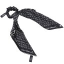 シャネル CHANEL リボンシュシュ その他アクセサリー ココマーク ロゴ シルク イタリア製 黒/白 ribbon scrunchie レディース【中古】A...