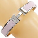 【ファッションセール10%OFF対象】エルメス HERMES クリックH PM バングル Hブレス 金属製 シルバー/ピンク 約36.2g Click H PM レディース【中古】
