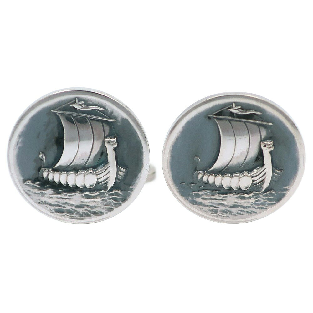 ジョージジェンセン Georg Jensen 帆船 カフス ヨット ＃50 シルバー925 デンマーク製 Sailing ship メンズ【中古】