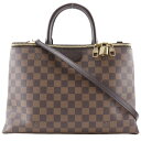 ルイ・ヴィトン LOUIS VUITTON ブロンプトン ハンドバッグ 2WAYショルダー N41582 ダミエキャンバス フランス製 2016年 茶 TR0186 肩掛け 手提げ 2way A5 オープン Brompton レディース【中古】A-ランク