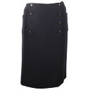【全商品ポイント5倍】シャネル CHANEL ココマーク ダブルボタン スカート ヴィンテージ P07931V04916 97P ウール フランス製 1997年...