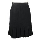 シャネル CHANEL プリーツスカート スカート P09451V05945 97A ウール×ナイロン フランス製 1997年 黒 Pleated skirt ...