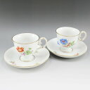 【全商品ポイント5倍】マイセン Meissen ベーシックフラワー 二つ花 食器 カップ&ソーサー×2 040110/09562【中古】Aランク