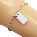 【スーパーセール10%OFF対象】グッチ GUCCI ロゴプレート ブレスレット シルバー925 イタリア製 約6.8g With Logo レディース【中古】...