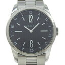 ブルガリ BVLGARI ソロテンポ 腕時計 ST37S ステンレススチール スイス製 クオーツ アナログ表示 黒文字盤 Solo tempo メンズ【中古】