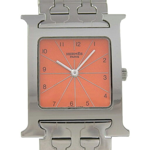 エルメス HERMES Hウォッチ 腕時計 HH1.510 ステンレススチール スイス製 クオーツ アナログ表示 オレンジ文字盤 Heure H watch ボーイズ【中古】 エルメス HERMES Hウォッチ 腕時計 HH1.510 ステンレススチール スイス製 クオーツ アナログ表示 オレンジ文字盤 Heure H watch ボーイズ【中古】