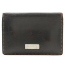 【スーパーセール10%OFF対象】バーバリーブラックレーベル BURBERRY BLACK LABEL カードケース 名刺入れ レザー 茶 オープン Card ...