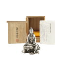 高村光雲原型 銀製 岩上観音像 置物 オブジェ 銀 Silver Iwakami Kannon statue, modeled by Takamura Koun...
