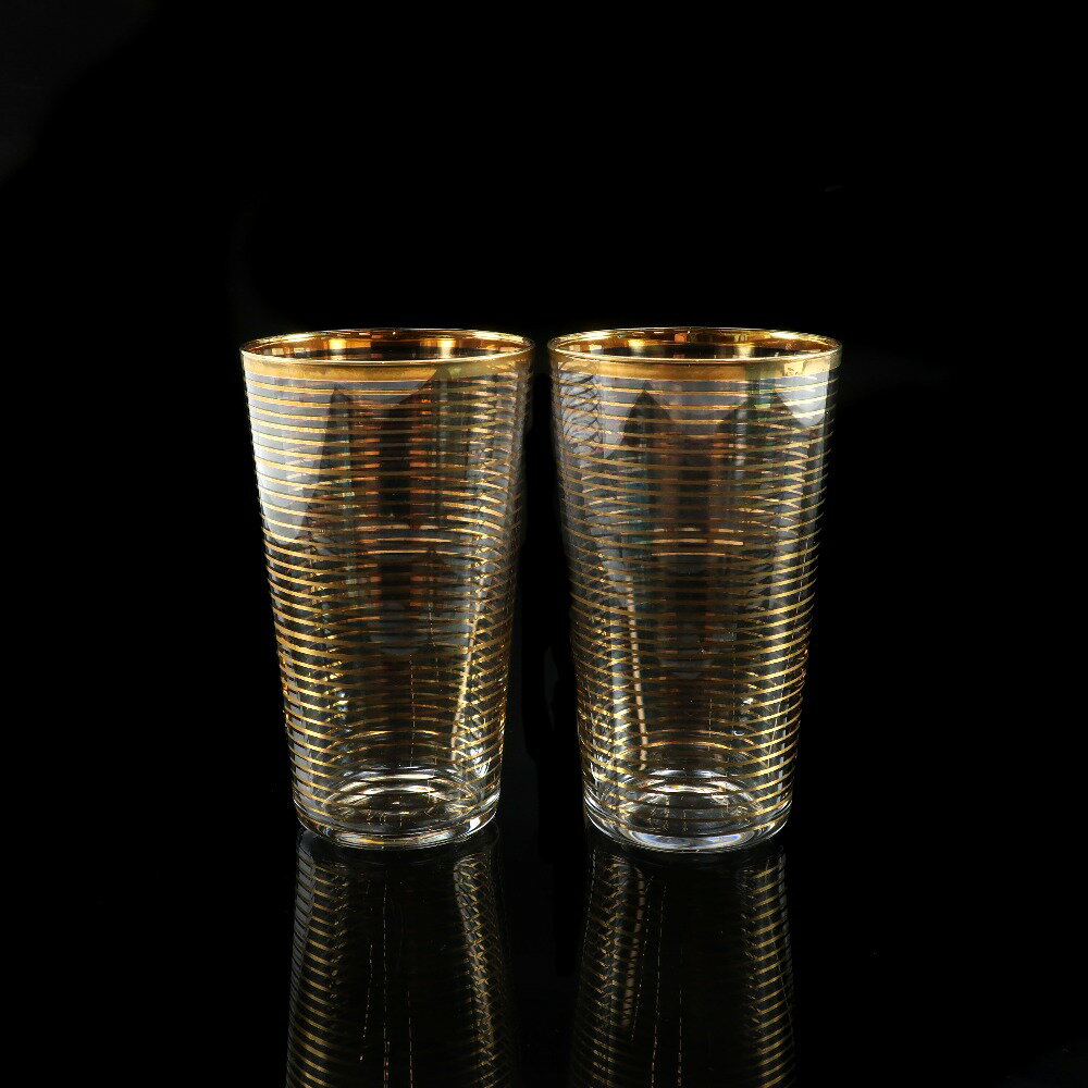 【スーパーセール10%OFF対象】バカラ Baccarat オールドバカラ 金線文グラス 2客 食器 ガラス Old Baccarat Gold Filigre...