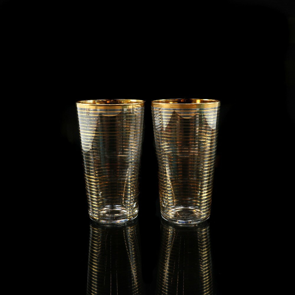 バカラ Baccarat オールドバカラ 金線文グラス 2客 食器 ガラス Old Baccarat Gold Filigree Glasses (2 piec...