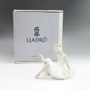 リヤドロ Lladro リトルバレリーナ(くつろぎ) 置物 オブジェ ポーセリン Little Ballerina (Relaxation) _【中古】Aランク