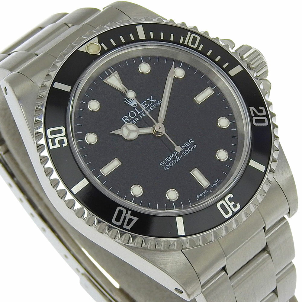 【スーパーセール10%OFF対象】ロレックス ROLEX サブマリーナ 腕時計 cal.3130 14060M ステンレススチール 2001年 シルバー 自動巻き アナログ表示 黒文字盤 Submariner メンズ【中古】Aランク