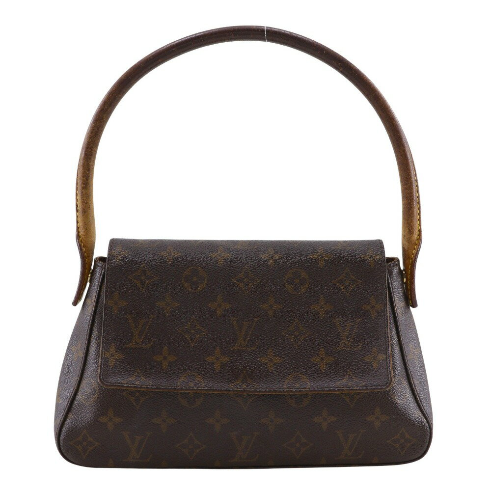 ルイ・ヴィトン LOUIS VUITTON ミニ・ルーピング ショルダーバッグ M51147 モノグラムキャンバス 2002年 茶 MI0022 肩掛け A5 マグネットタイプ Mini looping レディース【中古】B-ランク