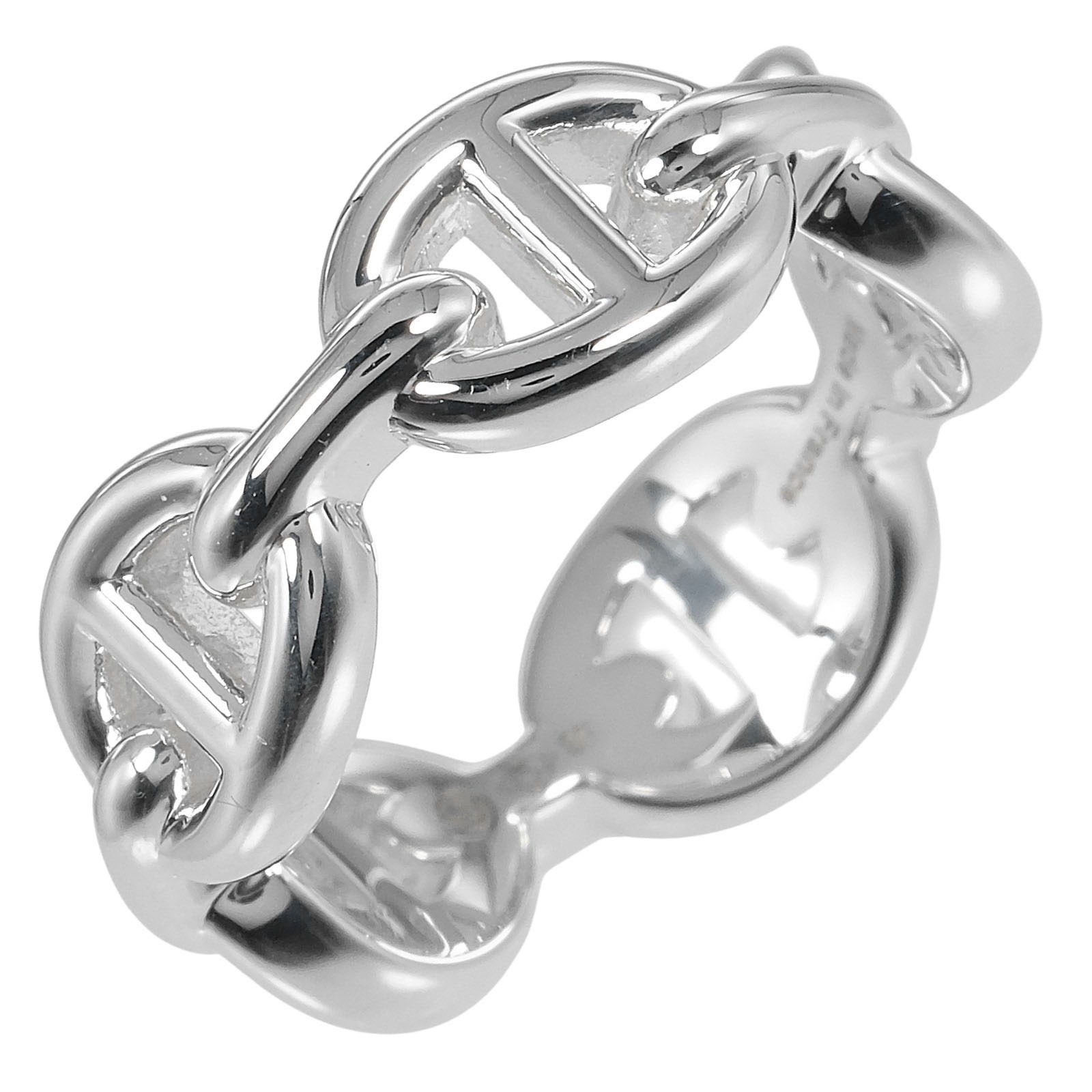 エルメス HERMES シェーヌダンクル アンシェネPM 8号 リング・指輪 シルバー925 約5.4g Chaine d'Ancre PM レディース【中古】Aランク