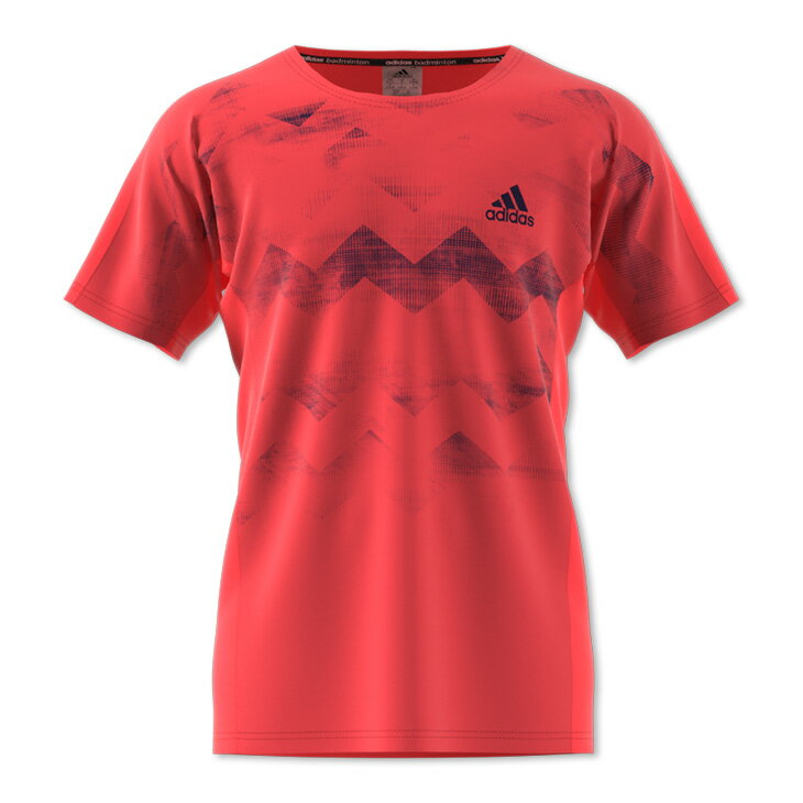 アディダス adidas アディゼロシャツ ADIZERO SHIRTS CW0439 ユニ 男女兼用 カラー リアルコーラル ゲームウェア ユニフォーム バドミントン バドミントンウェア 日本バドミントン協会審査合格品