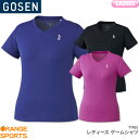 ゴーセン GOSEN ゲームシャツ T1965 レディース 女性用 ゲームウェア ユニフォーム バドミントン テニス バドミントンウェア テニスウェア 日本バドミントン協会審査合格品